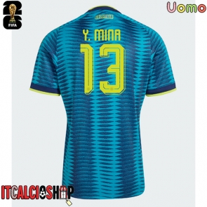 Colombia Yerry Mina #13 Seconda Maglia Mondiali 2026 Manica Corta